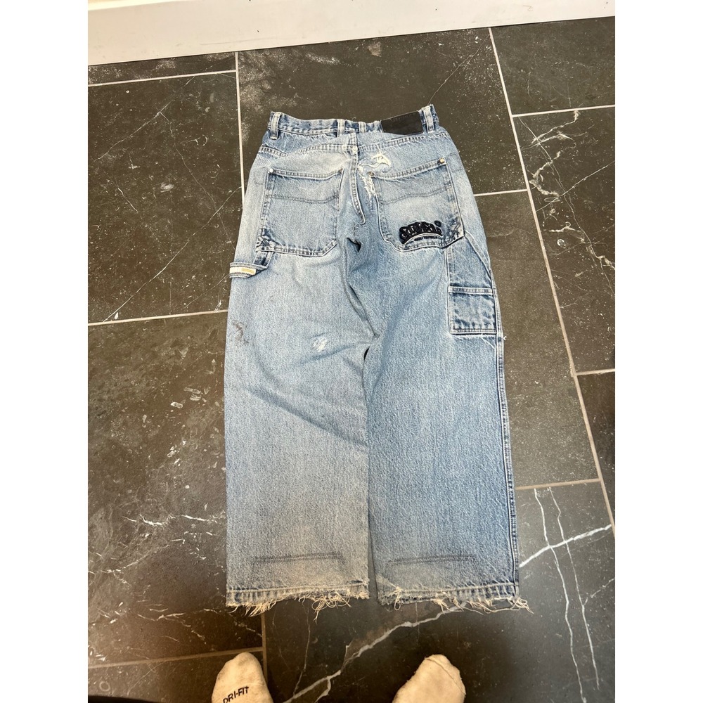 Southpole Vintage Baggy Carpenter Jeans Light Wash Distressed 90s Y2K Mens 32x32